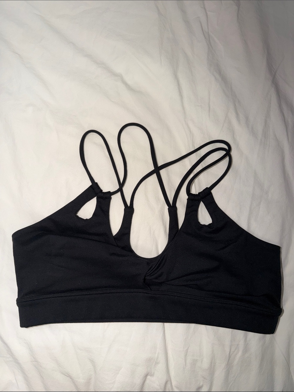 Bombshell Sportswear Black Strappy Back Sports Bra